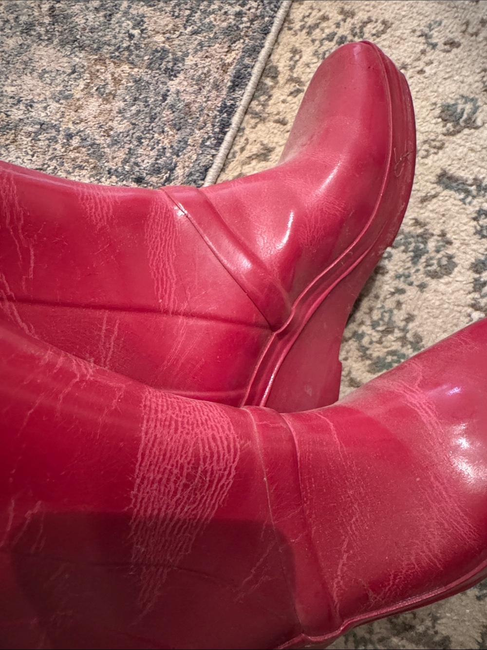 Hunter Women's Fuchsia Tall Rain Boots - Picture 7 of 7